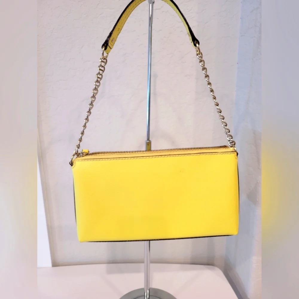 KATE SPADE NEW YORK NEON YELLOW BYRD WELLESLEY SHOULDER BAG
